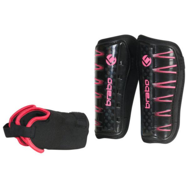 20831BRABO_SHINGUARD_F4_W_ANKLESOCK_BLACK_PINK